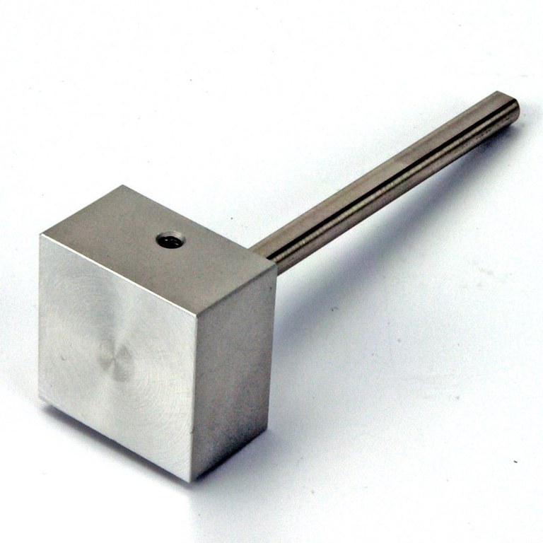 Squarish adapter for abrasion tests (edge length 25 mm)